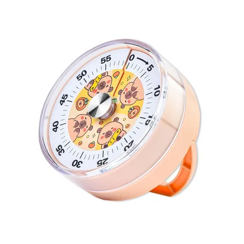 Capybara Visual Mechanical Timer Cute Cartoon Animal Countdown Clock Desktop Study Kitchen Cooking Time Management Tool