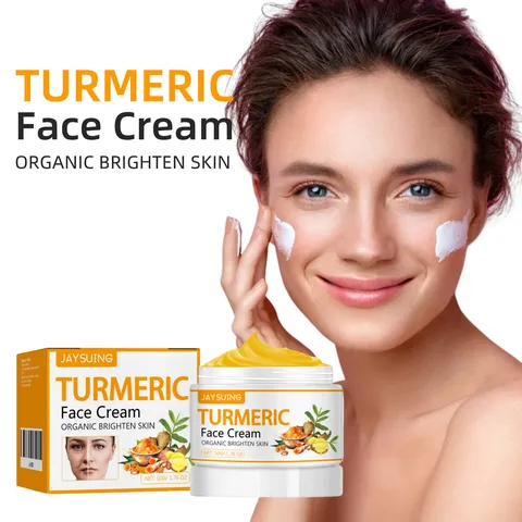 Crème Visage au Curcuma Soin de la Peau Bio Éclaircissant Hydratant Crème Nourrissante Anti-Âge Atténue les Rides