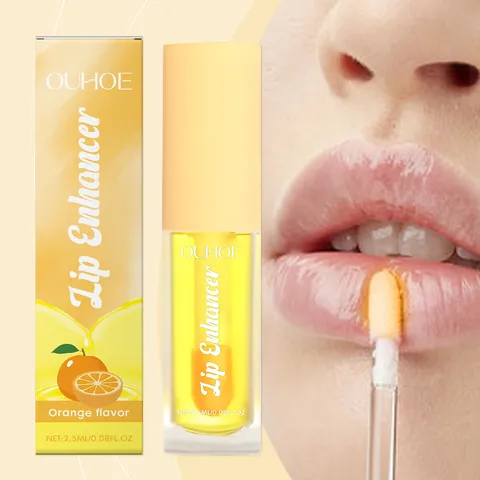 Orange Feuchtigkeitsspendendes Lippenöl Hydratisierender Lippenverstärker Klares Nährendes Lip Care Essence Liquid Glänzender Lip Gloss Für Frauen