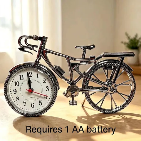 Creative Novelty Desktop Alarm Clock Plastic Quartz Movement Retro Vintage Shape Battery Operated Home Office Decor