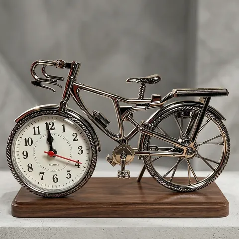 Creative Novelty Desktop Alarm Clock Plastic Quartz Movement Retro Vintage Shape Battery Operated Home Office Decor