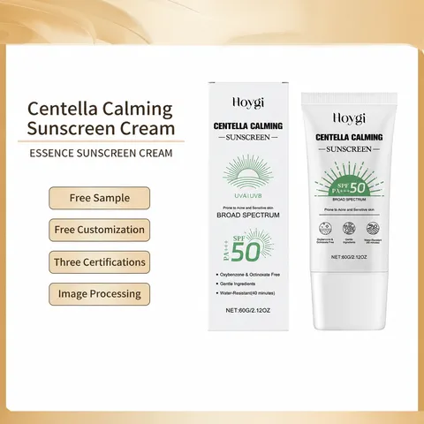 HOYGI Centella Asiatica Antiliaki Krema SPF 50 Evryou Fasmatos Enydatiki Drosistiki Elafrif Proswpou