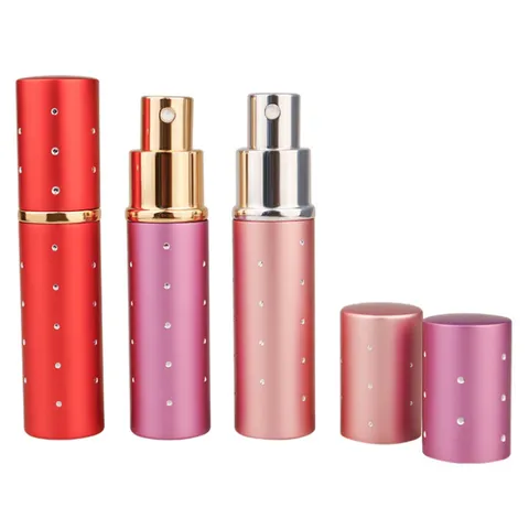Portable Refillable Perfume Atomizer Metal Shell Glass Inner Spray Bottle Travel Empty Cosmetic Container For Daily Use