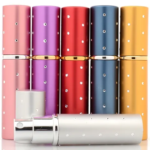Portable Refillable Perfume Atomizer Metal Shell Glass Inner Spray Bottle Travel Empty Cosmetic Container For Daily Use