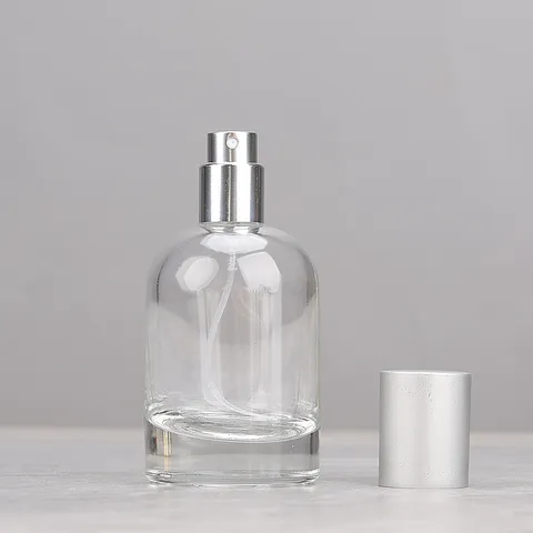 Portable Clear Glass Perfume Refillable Bottle Empty Cosmetic Container Travel Dispenser Bottle For Liquid Toner