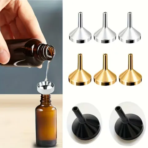 Mini Embudo de Aluminio para Perfume Aceite Esencial Dispensación de Líquidos Herramienta Embudo de Metal Portátil