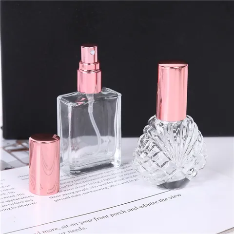 Portable Glass Perfume Spray Bottle Empty Refillable Cosmetic Sub Dispenser Travel Container Glass Vial