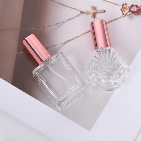 Portable Glass Perfume Spray Bottle Empty Refillable Cosmetic Sub Dispenser Travel Container Glass Vial