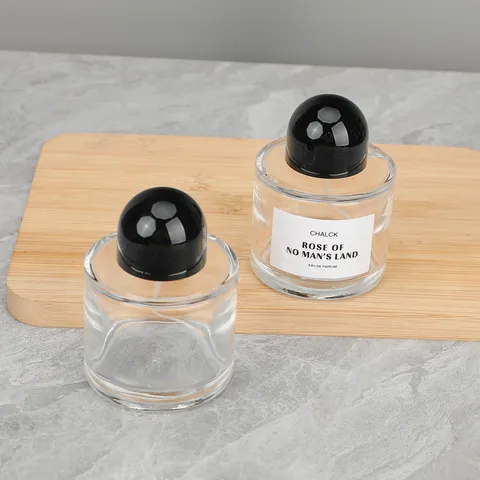 Transparente Glas Parfümflasche Leere Nachfüllbare Sprühflasche Mit Schwarzem Deckel Reise Duft Spender Behälter