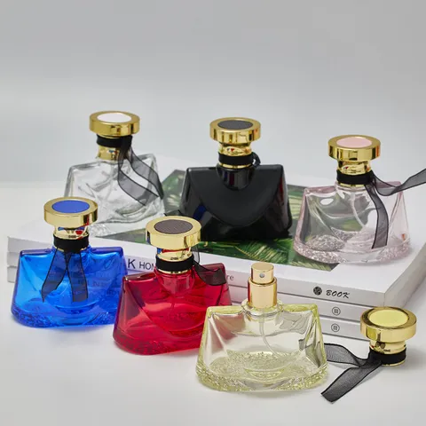 Πολυτελές Στυλ Designer Γυάλινο Μπουκάλι Αρώματος σε Σχήμα Τσάντας Φορητό Επαναγεμιζόμενο Άδειο Μπουκάλι Δείγματος Με Κομψή Κορδέλα