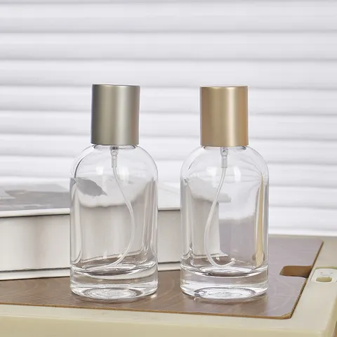 Portable Glass Perfume Bottle Refillable Empty Scent Atomizer Cosmetic Container With Metal Sprayer Cap For Travel Home