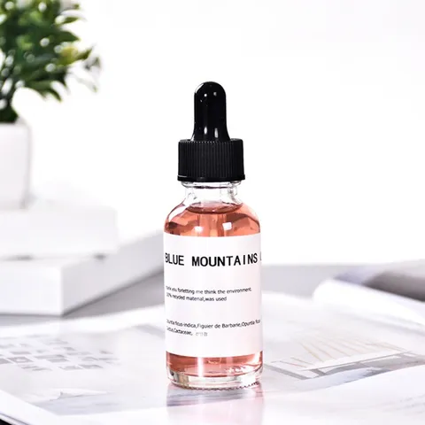 Clear Glass Dropper Bottle Essential Oil Serum Dispenser Boston Round Cosmetic Bottle with Black Dropper Cap