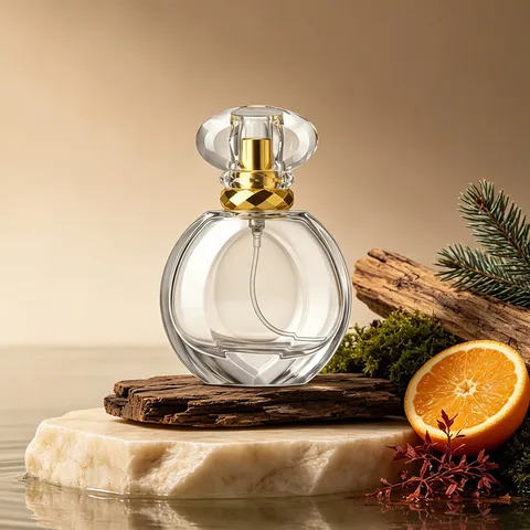 Clear Glass Perfume Dispensing Bottle High End Screw Thickened Empty Refillable Cosmetic Container For Travel Home