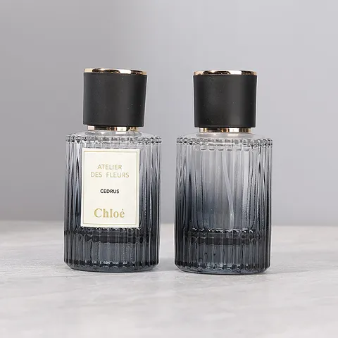 Γυάλινο Μπουκάλι Αρώματος Gradient Black Ξαναγεμιζόμενο Μπουκάλι Ψεκασμού Άδειο Δοχείο Καλλυντικών Δείγματος Για Ταξίδι Σπίτι
