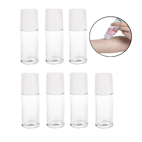 Flacon Vide en Verre pour Huile Essentielle Bouteille Rollerball Rechargeable Avec Bouchon pour Massage Aromathérapie Voyage
