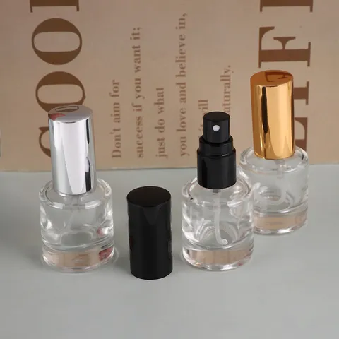 Cylinder Perfume Atomizer Glass Refillable Perfume Bottle Portable Travel Empty Cosmetic Container Liquid Dispenser