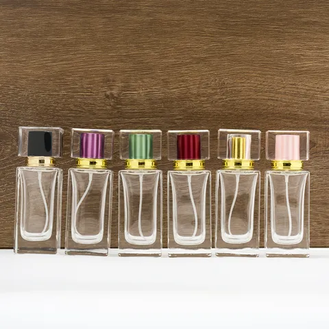 Luxury High End Glass Perfume Bottle With Crystal Cap Refillable Spray Bottle Empty Cosmetic Container For Travel Home