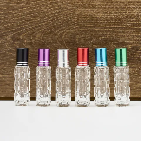 Glas Ätherisches Öl Roller Flasche Leere Parfüm Spender Flasche Mit Metallkappe Und Roller Ball Für Reise Täglichen Gebrauch