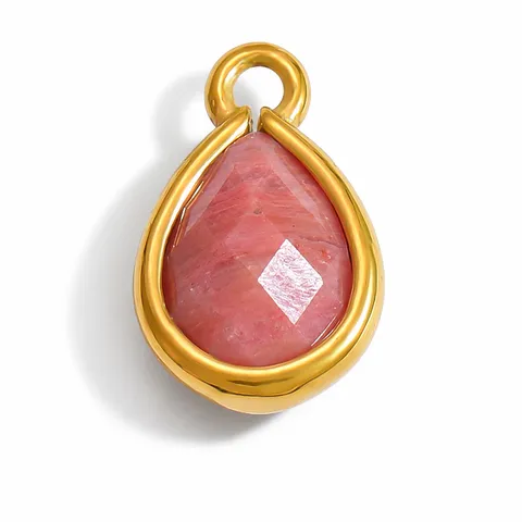 Stainless Steel DIY Jewelry Pendants Heart Water Drop Star Moon Natural Stone Charms For Necklace Earring Making Accessories
