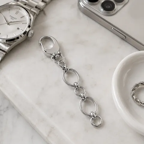 Stainless Steel DIY Bag Charm Keychain Pendant Sweet Cool Style Metal Chain Accessory For Bags Key Decor