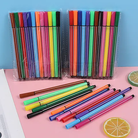 Children Washable Watercolor Pens Bagged Drawing Pens Kids Painting Art Supplies Student Coloring Marker Pens