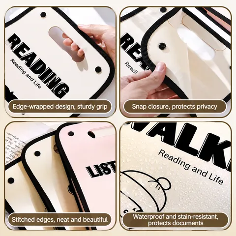 Vertical Accordion File Folder 13 Layers Portable Student Test Paper Storage Bag Waterproof Document Organizer Office Supplies