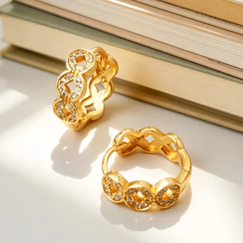Pendientes de Aro de Plata de Ley 925 con Moneda para Mujer Estilo Chino Retro Pendientes Geométricos con Strass Joyería