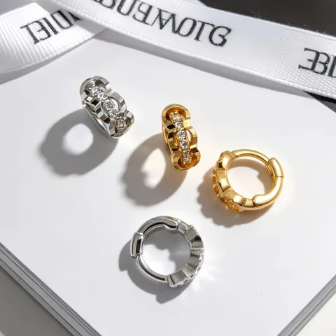 Pendientes de Aro Mini de Plata de Ley 925 de Lujo para Mujer Pendientes Huggie con Diamantes de Imitación Brillantes Joyería