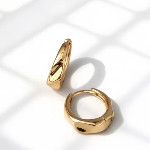 925 Sterlingsilber Wassertropfen Ohrringe Unregelmäßige Wellentextur Kleine Creolen Ohrringe Minimalistisch Elegant Damen Schmuck