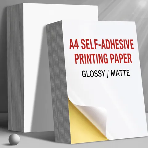 A4 Self Adhesive Printer Paper Blank Sticky Backing Sticker Glossy Matte Kraft Paper Sheet For Laser Inkjet Printer
