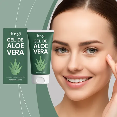 HOYGI Aloe Vera Soothing Gel Plant Extract Formula Deep Moisturizing And Hydrating Facial Skin Care Refreshing Non Sticky