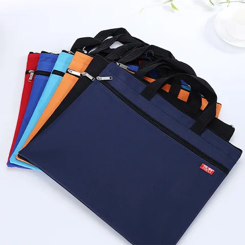 Wasserdichte Nylon-Netz Dokumententasche Reißverschluss Datei Organizer Handtasche Büro Schule Bürobedarf Dokumenten Aufbewahrungstasche