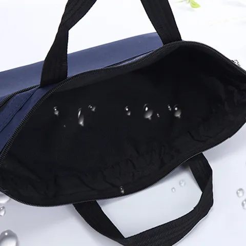 Wasserdichte Nylon-Netz Dokumententasche Reißverschluss Datei Organizer Handtasche Büro Schule Bürobedarf Dokumenten Aufbewahrungstasche