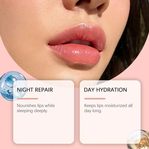 Mascarilla Labial Hidratante Nocturna de Baya Eelhoe Ligera No Pegajosa Nutritiva Cuidado de Labios Con Pincel