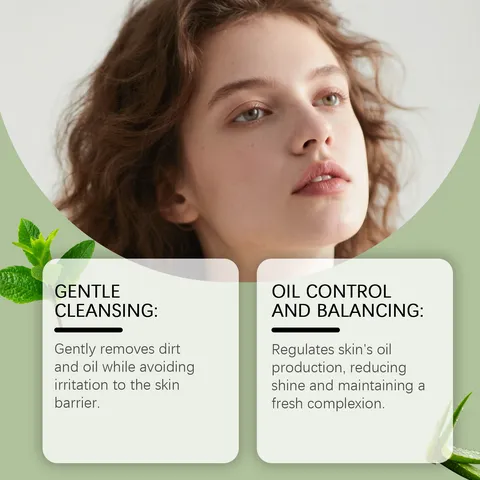 Savon Visage à l'Huile d'Arbre à Thé Nettoyage Doux Contrôle du Sébum Soin Rafraîchissant pour Femmes