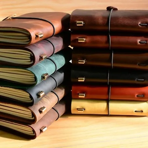 Retro Crazy Horse Leer Reiziger Notitieboek Handgemaakt Vintage Dagboek Planner Draagbaar Kantoor School Kantoorartikelen