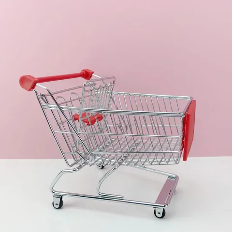 Panier à Frites Miniature Créatif Chariot de Supermarché en Métal Organisateur de Bureau Vaisselle Mini Chariot pour Bar Café