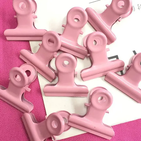 Schattige Metalen Binder Clips Kleine Paperclips Kleurrijke Kantoorartikelen Voor Kantoor School Rekeningen En Snack Afdichting