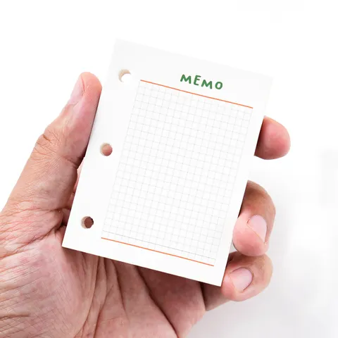 A9 Mini Recharge de Carnet à Feuilles Mobiles 3 Anneaux Papier de Remplissage Hebdomadaire Pointillé Ligné Grille Vierge Inserts Journal