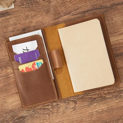 Vintage Cuero Genuino Diario de Viaje Cuaderno Hecho a Mano Piel de Vaca Agenda Retro Oficina de Negocios Libro de Escritura