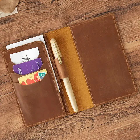 Vintage Cuero Genuino Diario de Viaje Cuaderno Hecho a Mano Piel de Vaca Agenda Retro Oficina de Negocios Libro de Escritura