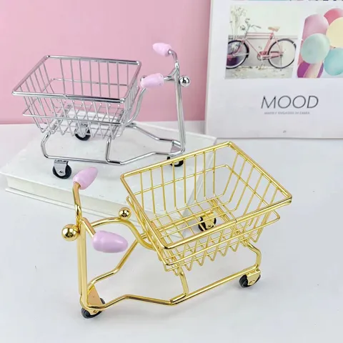 Mini Eisen Dreirad Aufbewahrungskorb Desktop Organizer Metall Simulation Wagen Handwerk Ornament Für Büro Heimdekoration