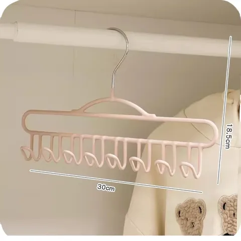 Percha Multifuncional para Camiseta de Tirantes Hierro Recubierto de PVC Antideslizante Organizador