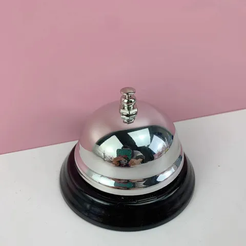 Timbre de Llamada de Metal Timbre de Servicio de Escritorio Timbre de Mano Juego de Entrenamiento para Oficina Restaurante