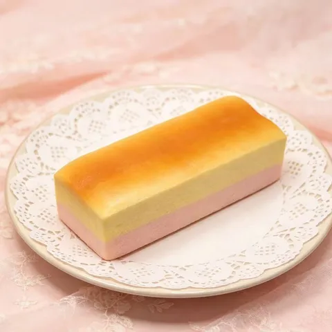 Juguete Squishy de Barra de Queso Simulada de Rebote Lento Lindo Sabor Crema Caramelo Alivio del Estrés Juguete de Descompresión