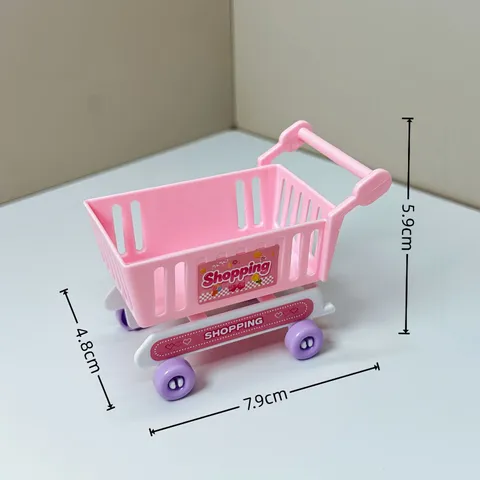 Carrito de Compras en Miniatura para Niños Juguete de Simulación Juego de Roles Supermercado Plástico ABS Regalo Educativo