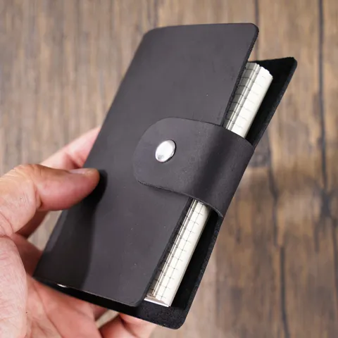 A8 Mini Vintage Cuero Genuino Cuaderno de Hojas Sueltas Diario de Bolsillo Portátil Organizador Carpeta de Piel