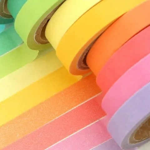 Cinta Washi Decorativa Color Caramelo Cinta Adhesiva Colorida Para Manualidades DIY Scrapbooking Planificación De Diario