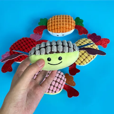 Jouet Couineur pour Chien en Peluche Mignon Crabe Animal en Peluche Jouet à Mâcher Interactif pour Chiots Animaux de Compagnie Jeu Quotidien