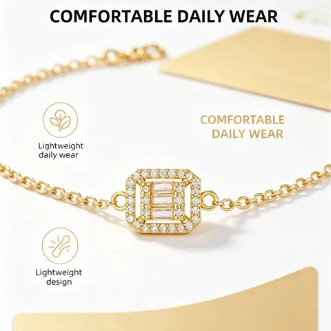 Colgante de Cobre Chapado en Oro Forma Cuadrada Hueca con Circonia para DIY Collar Pulsera Creación de Joyas Retro Literario Unisex